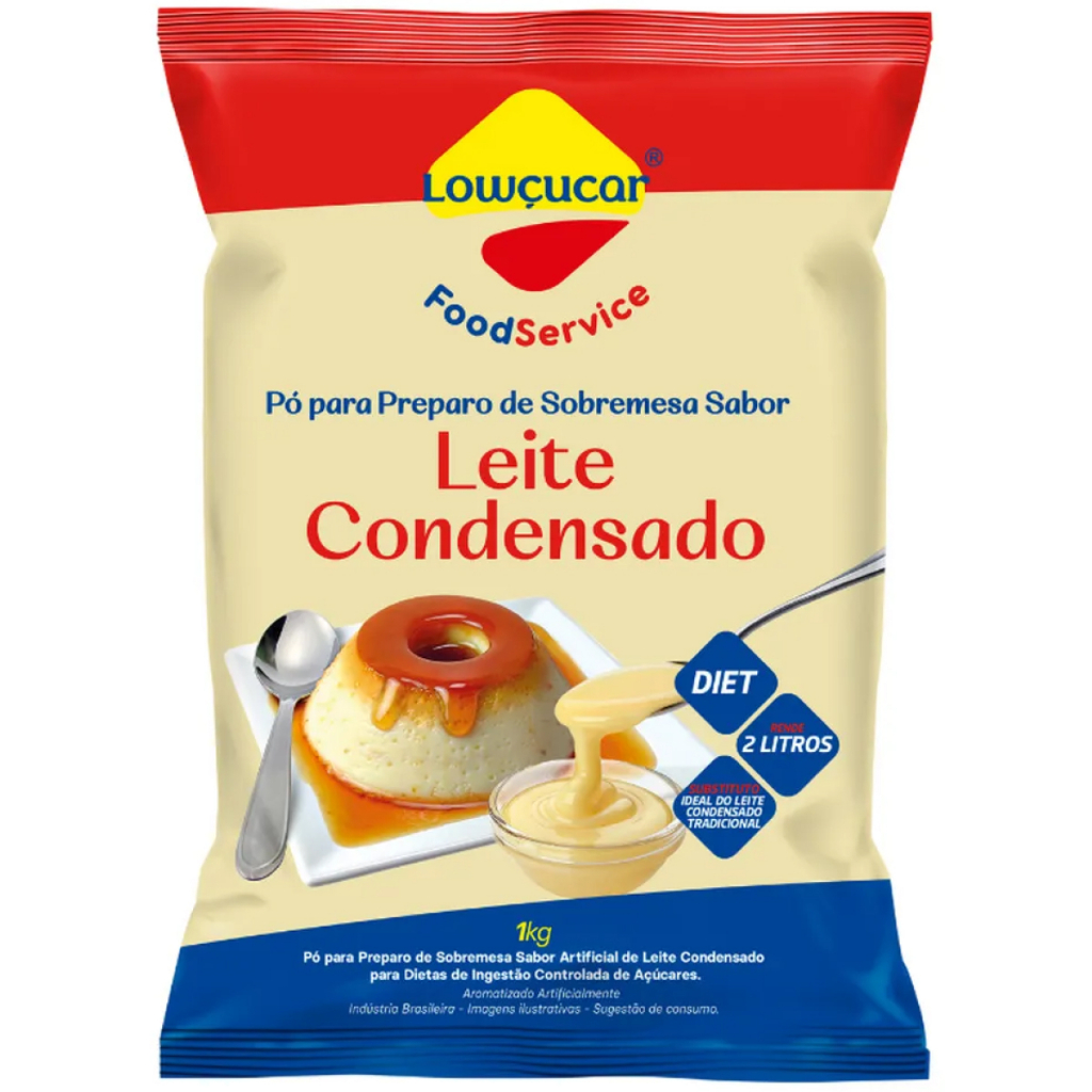 Pó Para Preparo de Sobremesa De Leite Condensado Lowcucar Food Service - Zero Adição De Açúcares 1kg