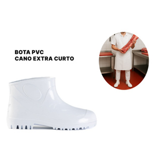 Bota Cano Extra Baixo PVC Impermeável Antiderrapante Botinha Trabalho Pesca Pescaria Limpeza Motoboy em Oferta na Shopee