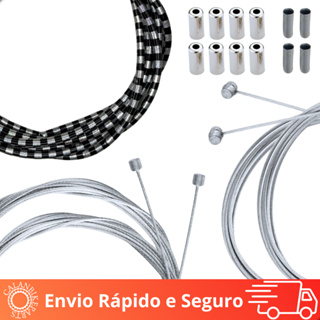 Kit Conjunto Capa Conduite Xadrez Quadriculado Freio Bicicleta + Cabos De Aço Marcha E Freio em Oferta na Shopee