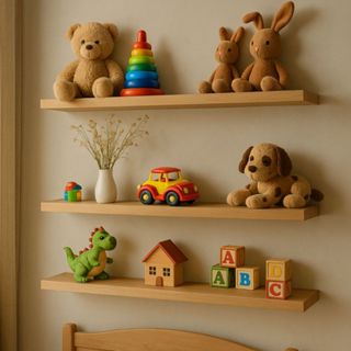 Kit Prateleira organizadora para escritório nicho suporte MDF 4 prateleira 20,30,40,50x10cm em Oferta na Shopee