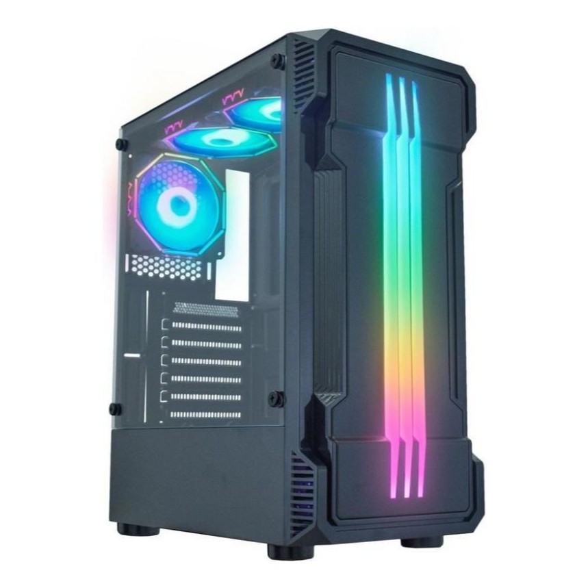 Gabinete Gamer Bifrost Preto Cg-01kb Led Rgb Atx Safety View