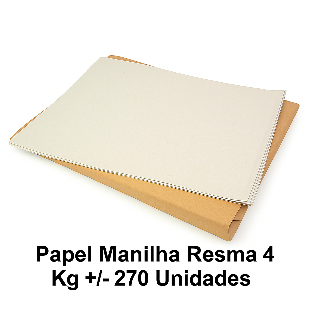 Papel Manilha Resma 45X52cm 4 Kg – Sem Impressão, Ideal p/ Marmitas
