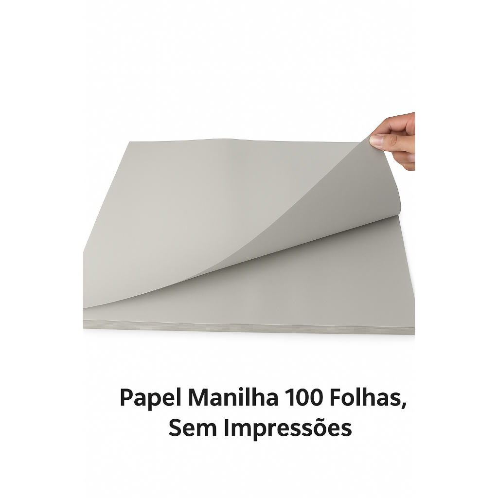 Papel Manilha Resma 45X52cm – 100 Unidades Sem Impressão, Ideal p/ Marmitas