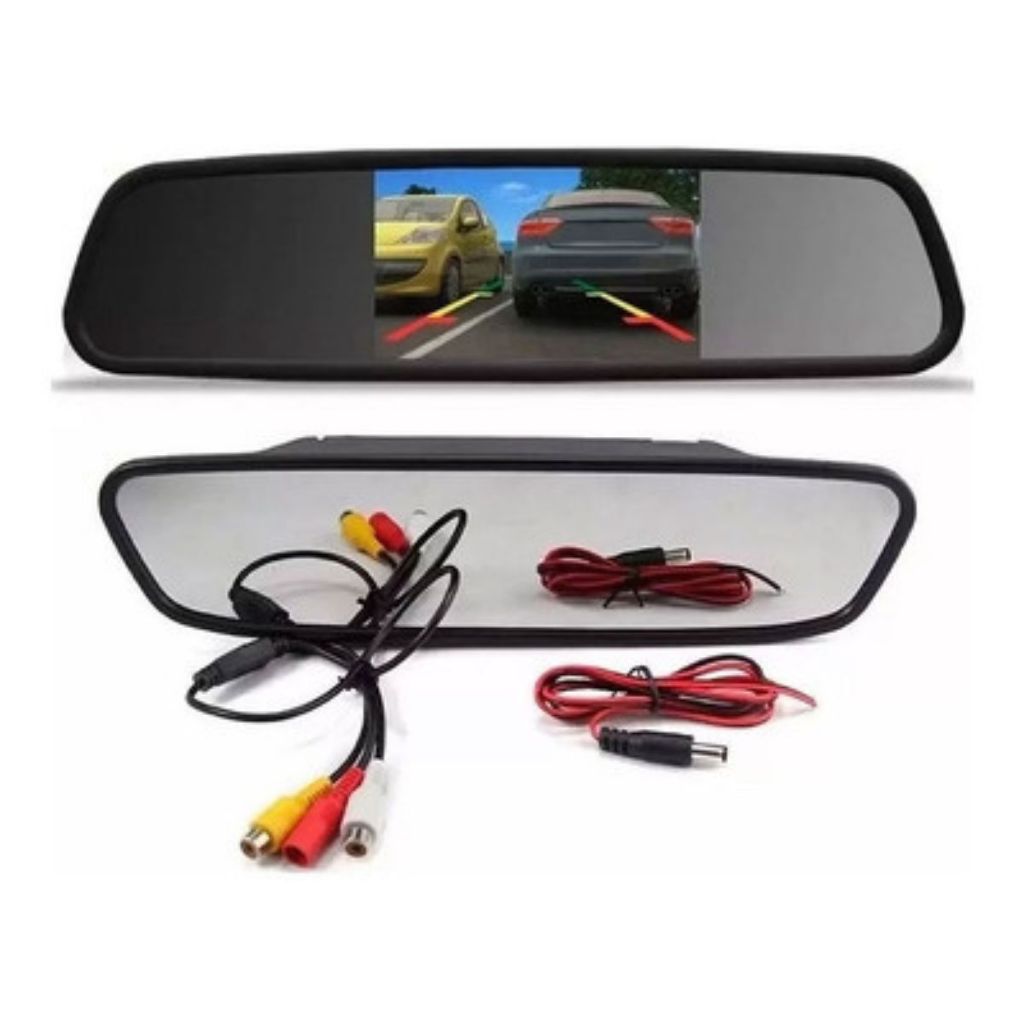 Espelho Retrovisor Tela Lcd Saída Camera Ré Tela Lcd 4,3p — R$ 64,99 em Shopee