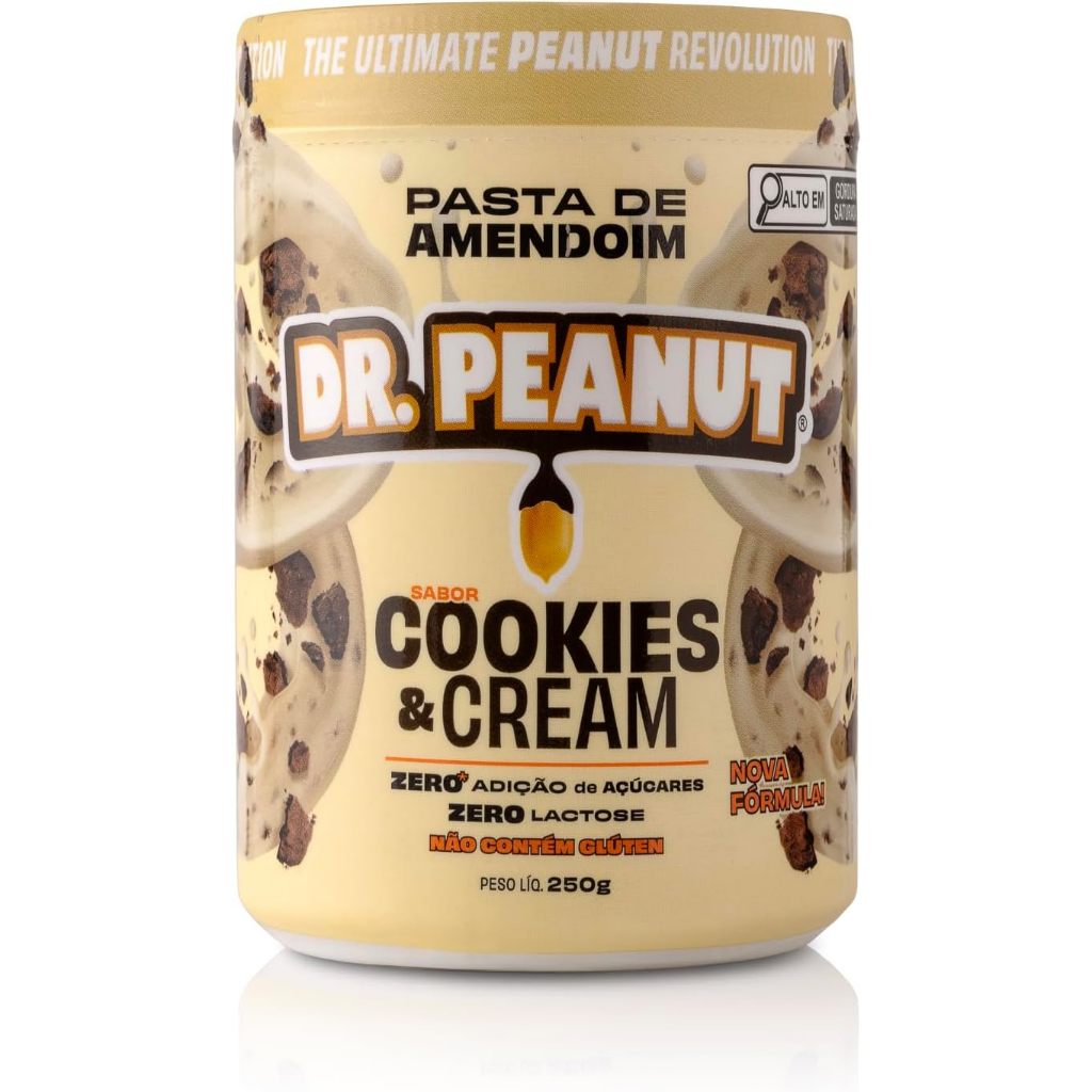 Pasta De Amendoim Dr. Peanut Cookies & Cream 250g
