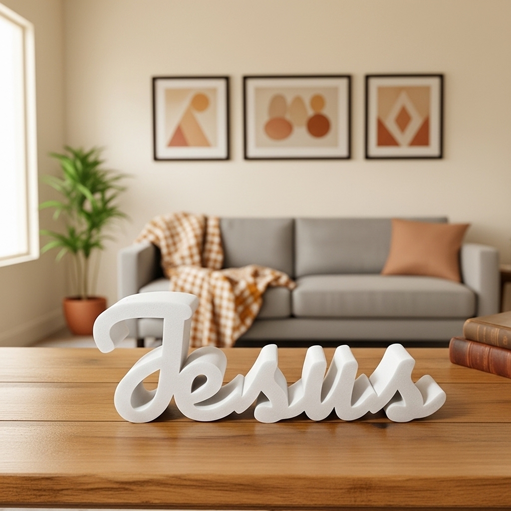 Palavra Decorativa Letreiro Premium Top de Linha Decorar Sua Casa Jesus em Pu — R$ 29,90 em Shopee