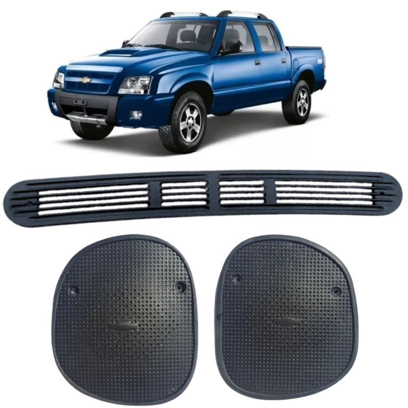 Churrasqueira + Par tela auto falante S10 Blazer 2000/2012 Cor preto GSTCF em Oferta na Shopee