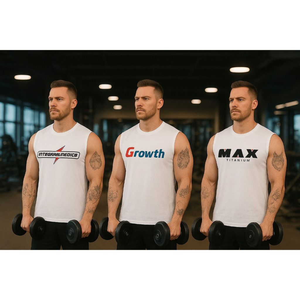 KIT 3 CAMISETAS REGATA MACHÃO OVERSIZED ACADEMIA ESPORTES 100% ALGODÃO TECIDO RSPIRÁVEL