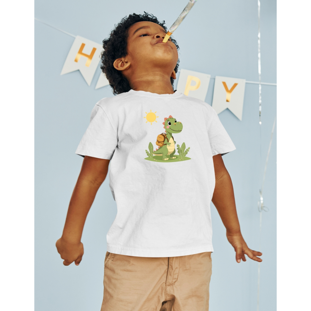 Camiseta Infantil Dinossauro Dino T Rex Jurassic Sol Ilha Selva
