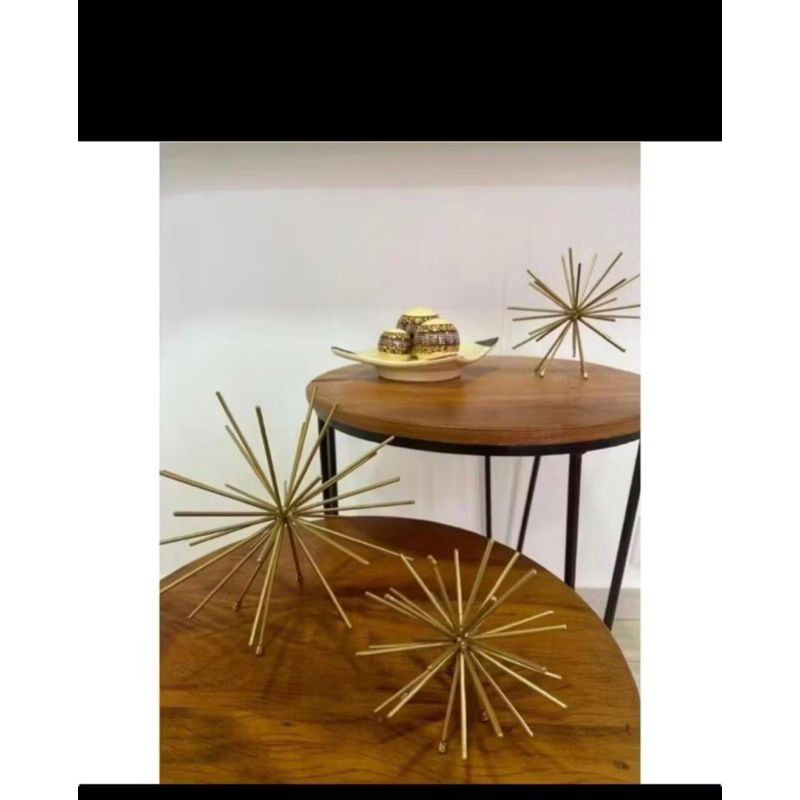 kit 2 ouriço Decorativo Dourado Moderno Luxo Sala Quarto Escritório Mesa Aparador Prateleira Casa em Oferta na Shopee