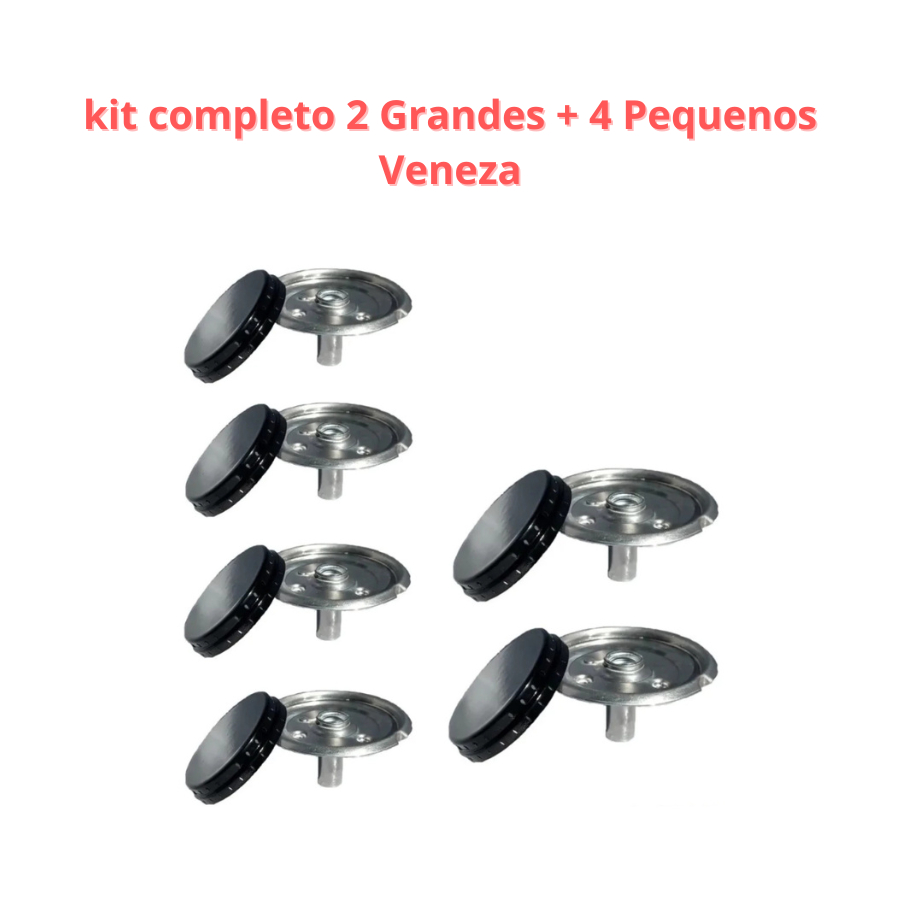 Kit Espalhador + Queimador Fogão Esmaltec Veneza 6 Bocas