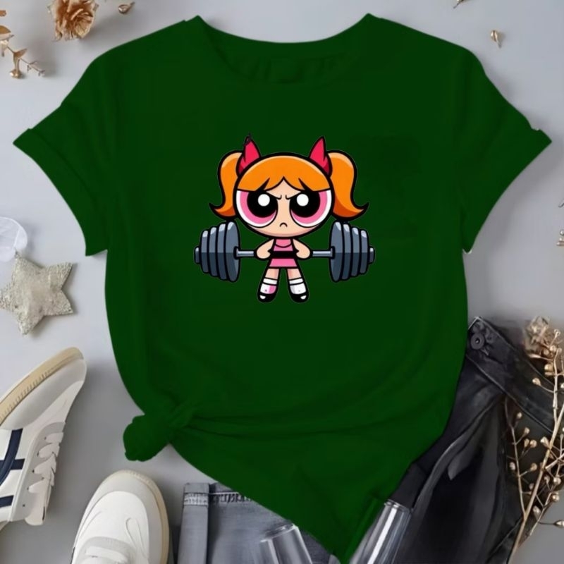 Camiseta meninas super poderosas feminina masculina 100% algodão premium streetwear tendência verão academia moda fitnes
