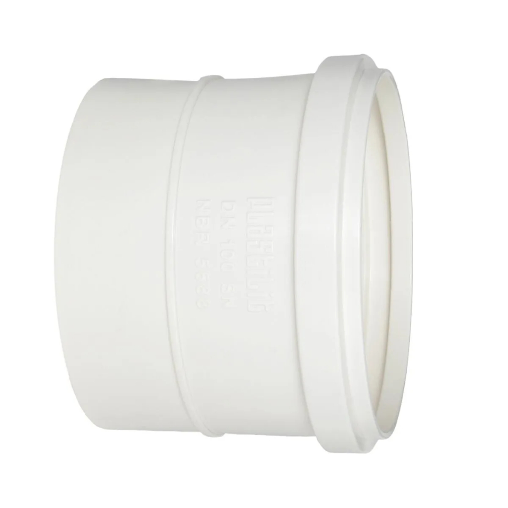 Conector Luva Simples DN 100mm Esgoto Predial Residencial Plastilit Encanação Emenda Canos em Oferta na Shopee