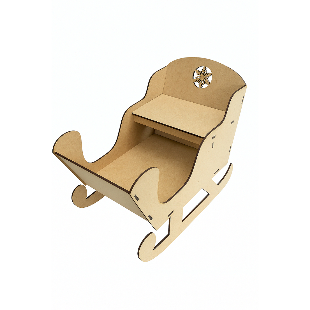 Trenó Natal Grande 80x40x50 MDf 6mm