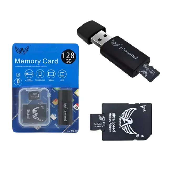 kit 5 3 2 Cartão de Memória 128gb Altomex Al-mo-128: Performance Premium!