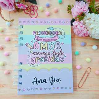 BLOQUINHO DIA DOS PROFESSORES PERSONALIZADO COM NOME PRESENTE  MIMO LEIA A DESCRIÇÃO POR FAVOR em Oferta na Shopee