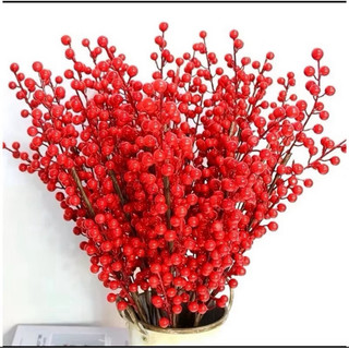 Galho artificial de Natal Cereja 35 cm