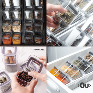 Organizador de Temperos Clear 9 Potes – Ideal para Gavetas de Cozinha, Tampa Hermética, Transparente em Oferta na Shopee