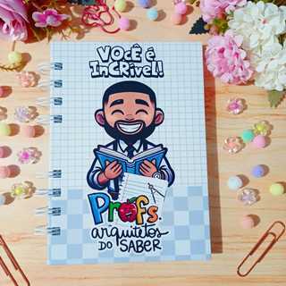 BLOQUINHO DIA DOS PROFESSORES CAPA DURA PERSONALIZADO COM NOME NA CAPA ENVIAR VIA CHAT O NOME