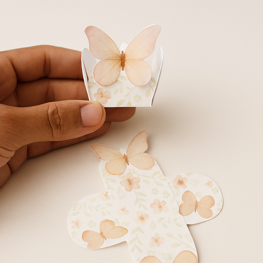 Forminha para Doce – Tema Jardim das Borboletas. Forminha para festas. Forminha para doce opersonalizada. em Oferta na Shopee