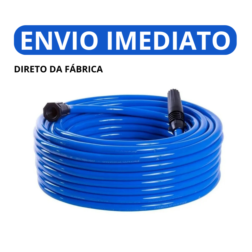 Mangueira de Jardim Até 50 Metros Reforçada Lisa Flexível + Conector/Engate e Bico em Oferta na Shopee