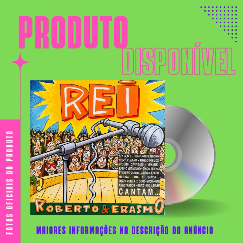 CD REI ROBERTO E ERASMO (Skank, Carlinhos Brown, Nação Zumbi, Cassia Eller, Marina Lima