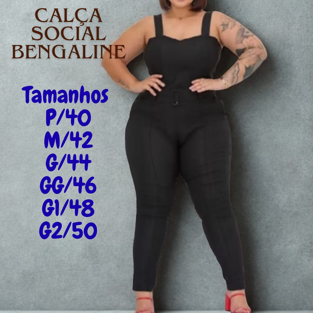 Calça Estilo Alfaiataria Skinny Feminina com Cinto Moda 2026 Tecido Bengaline Premium