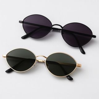 Oculos de sol "oval" vintage retro com proteçao uv400 unissex