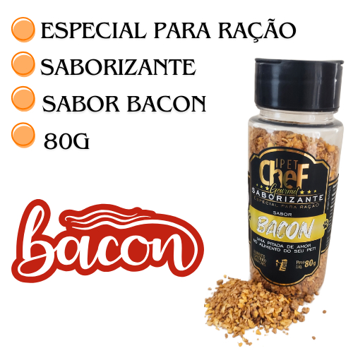 Saborizante Granulado Para Cães Sabor Bacon, Frango, Carne e Churrasco Doogs