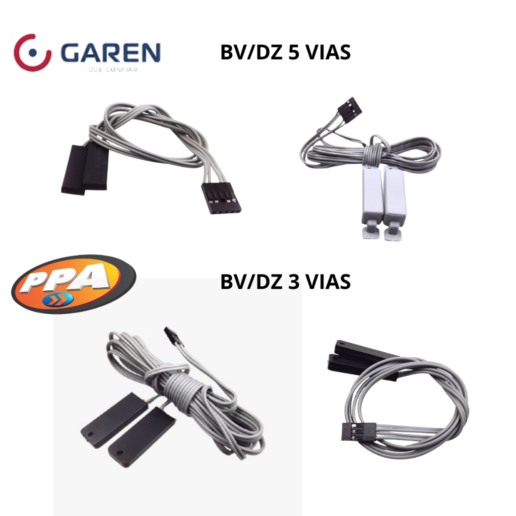 Sensor Reed Fim de Curso BV DZ 3 Vias 5 Vias Motor Portão Basculante Deslizante GAREN PPA