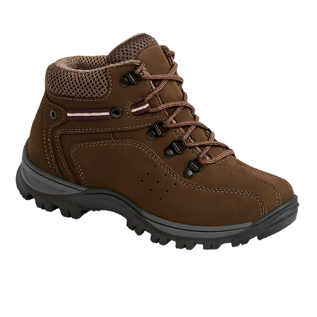 Bota Adventure Feminina de Couro com Palmilha de Gel Colada e Blaqueada em Oferta na Shopee