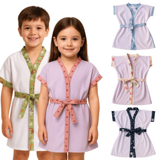 Roupão Infantil Toalha de Banho Macio Piscina Praia Menino Menina Estampado Unissex em Oferta na Shopee