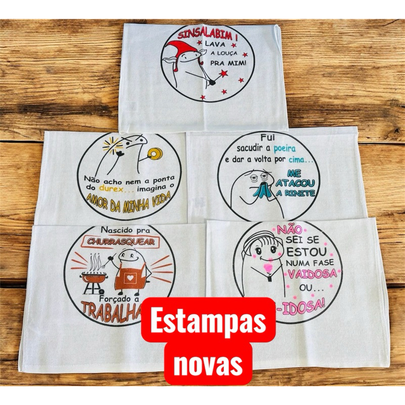 Pano De Prato Estampado Meme Bento Flork 10 Unidades em Oferta na Shopee