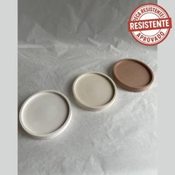 Bandeja Decorativa Redonda de Gesso Decoração com folhas de ouro bandeja decora