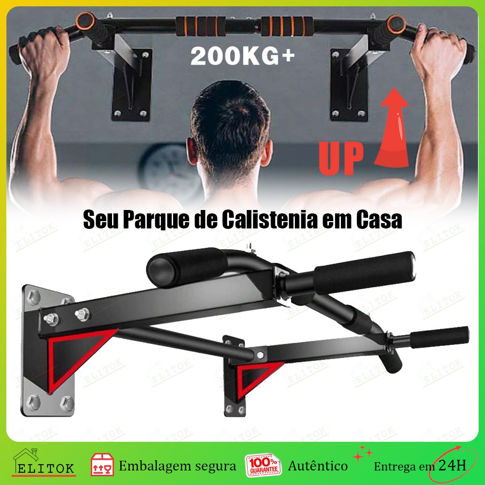 95cm Barra Horizontal de Parede para Musculação Crossfit Pull-up Chin-up Tríceps Paralelas Capacidade de Carga 200kg em Oferta na Shopee