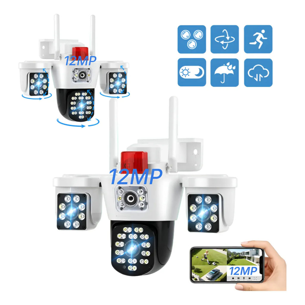 128GB Câmera Tripla Inteligente Segurança Wifi 4k Ultra Definição em Oferta na Shopee