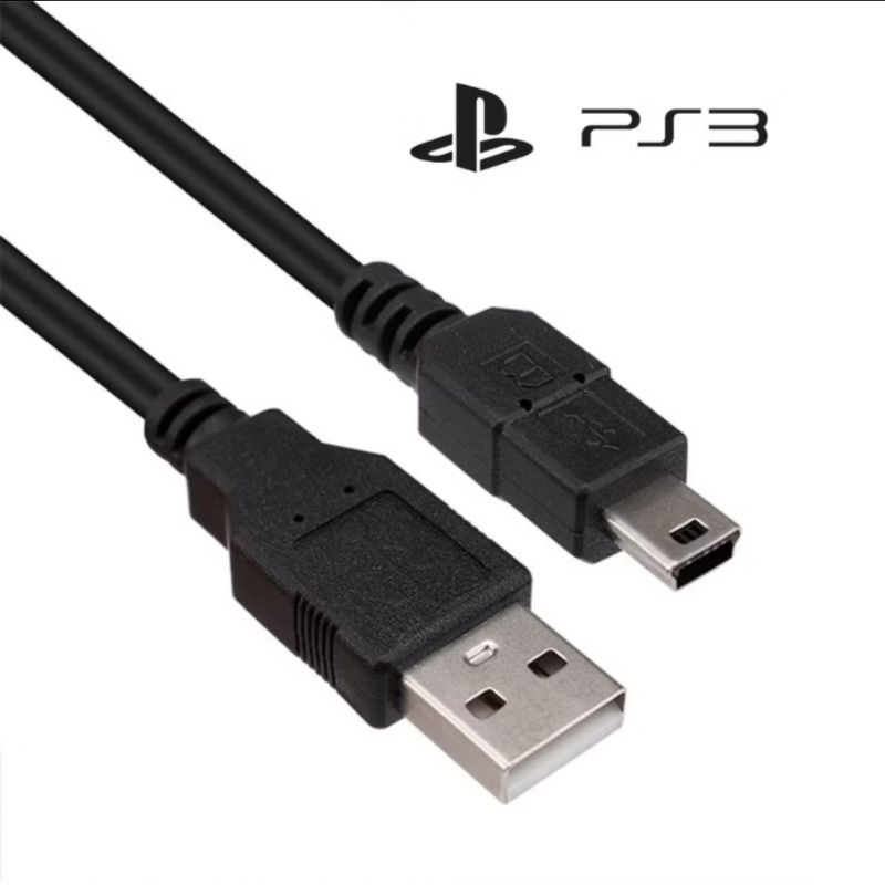 Cabo V3 USB Para Controle PS3  1.5M Grande Turbo Reforçado GPS  Carrega e Joga Passa Dados em Oferta na Shopee