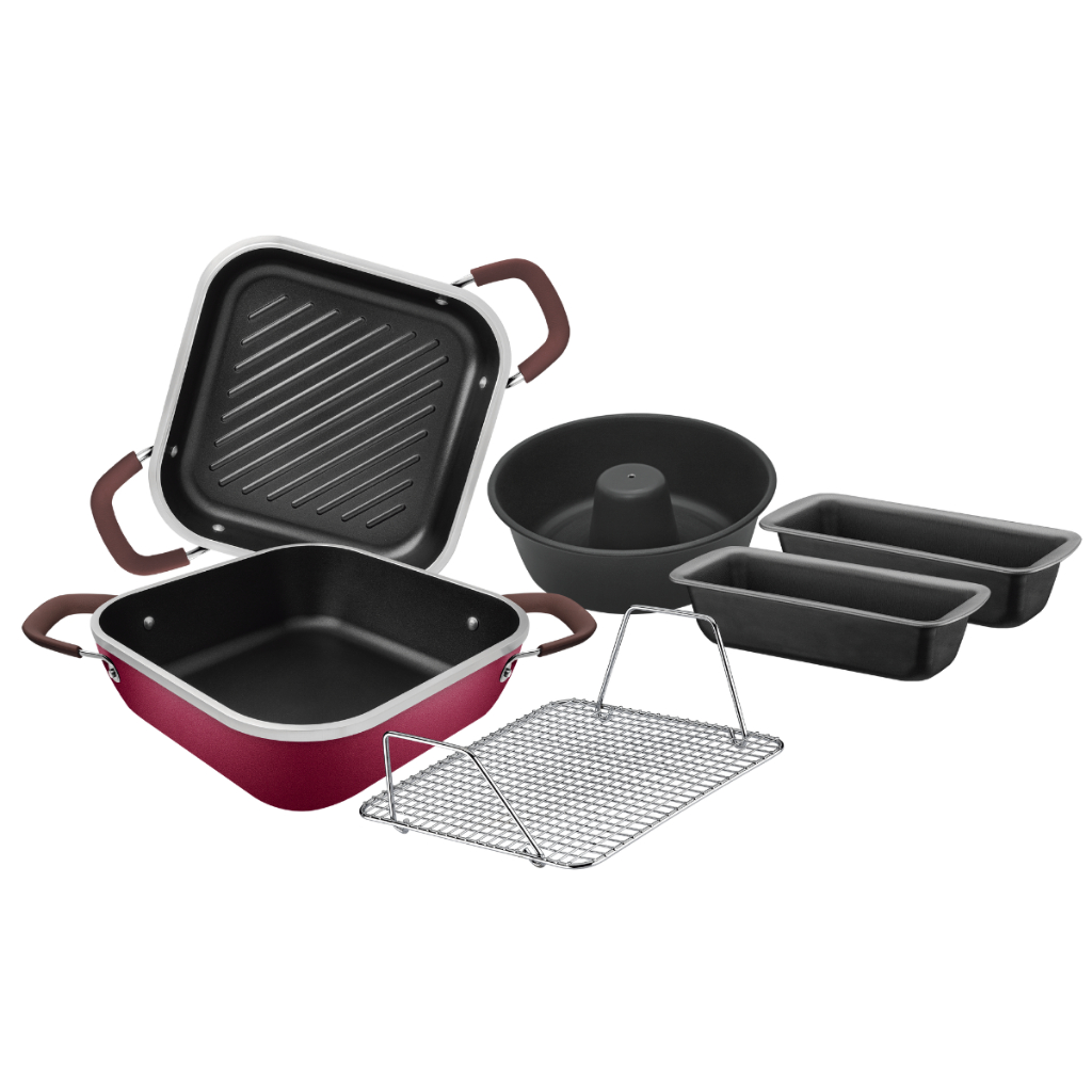 Conjunto Kit Panela Lyon 360 Tramontina 6 Peças Alumínio Forjado
