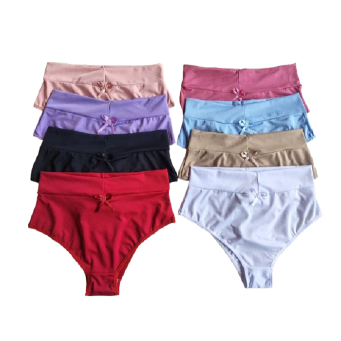 Kit 5 Calcinhas Cinta - Cós Alto - Calcinha Cós Duplo REF-1010 em Oferta na Shopee