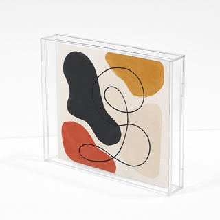 kit  08 - 10 UNI, Moldura Acrílica- 20X20 h3 cm - SEM parafuso-- De Mesa ou parede - porta retrato em Oferta na Shopee