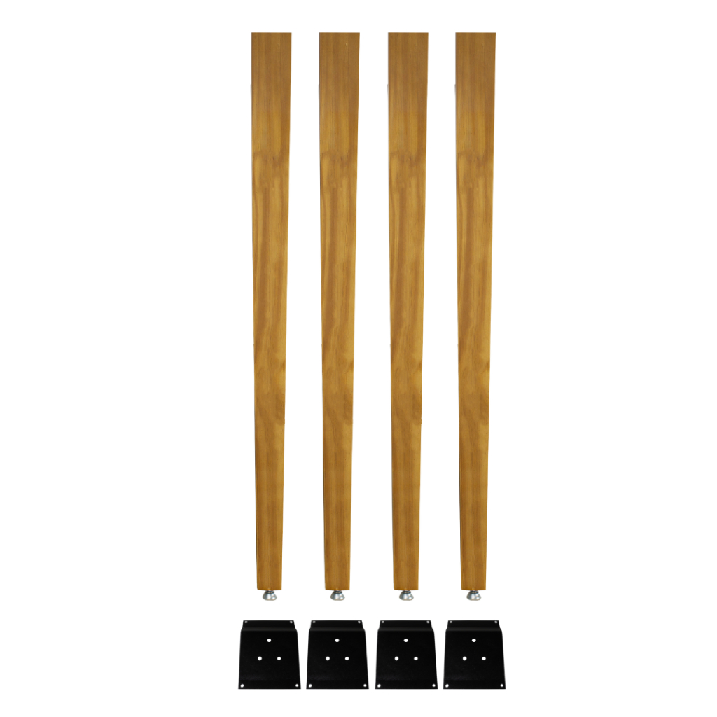 4 Pe 75cm Quadrado Trapezio Com Nivelador Pernas Para Moveis Mesa Jantar Escrivaninha Aparador