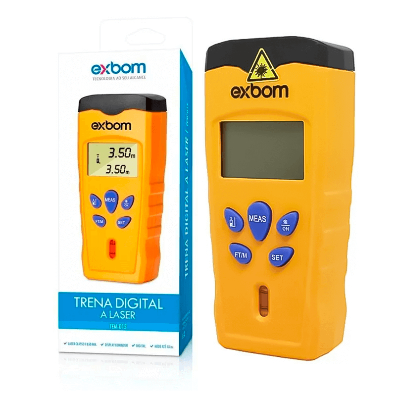 Trena Digital a Laser [18 Metros]Trena Digital A Laser Com Nível 18 Metros Nível Trena Digital Laser  Display LCD Trena