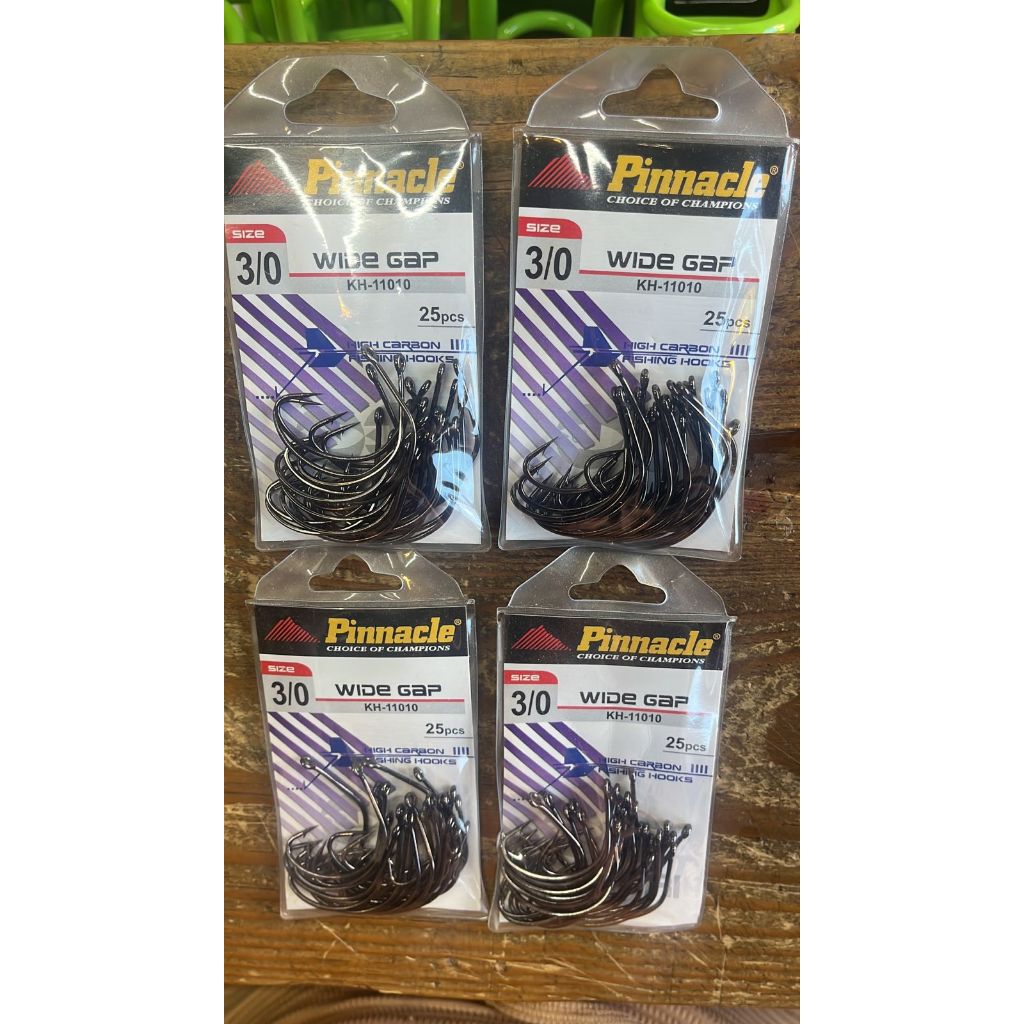 kit 50 anzol Robaleiro Pinnacle Wide Gap 3/0 Oferta