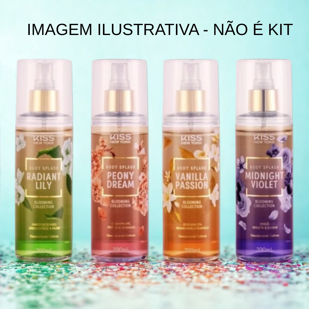 Kiss New York Body Splash Blooming Collection 200ml – Frescor e Sofisticação em Oferta na Shopee