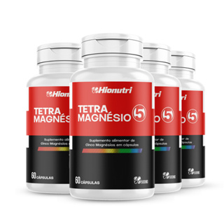 Kit 4 Tetra De Magnesio 60 Cápsulas 500 Mg em Oferta na Shopee