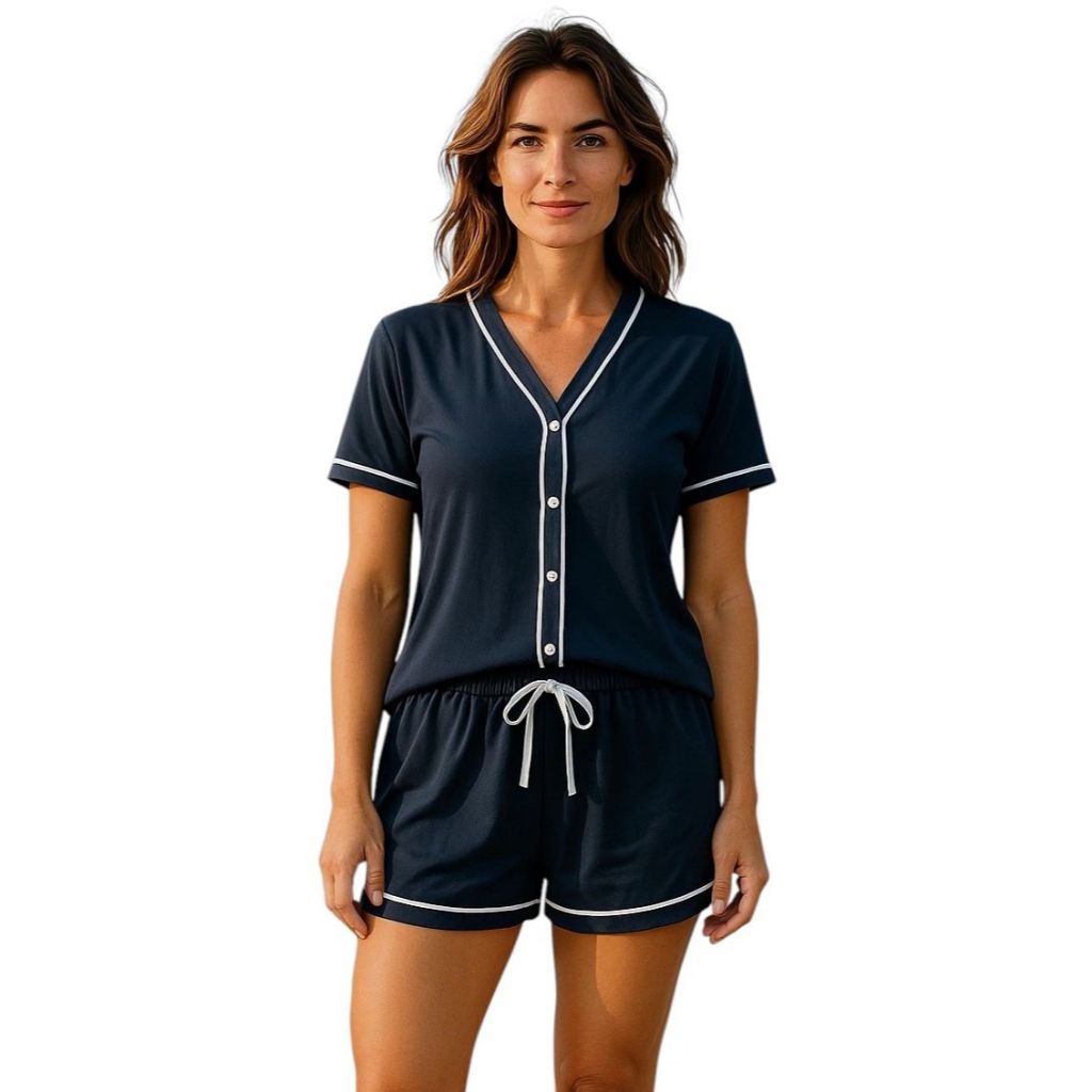 Short Doll Amamentação Baby Doll Cirurgico com botoes luxo Malha blogueirinha Meia Manga