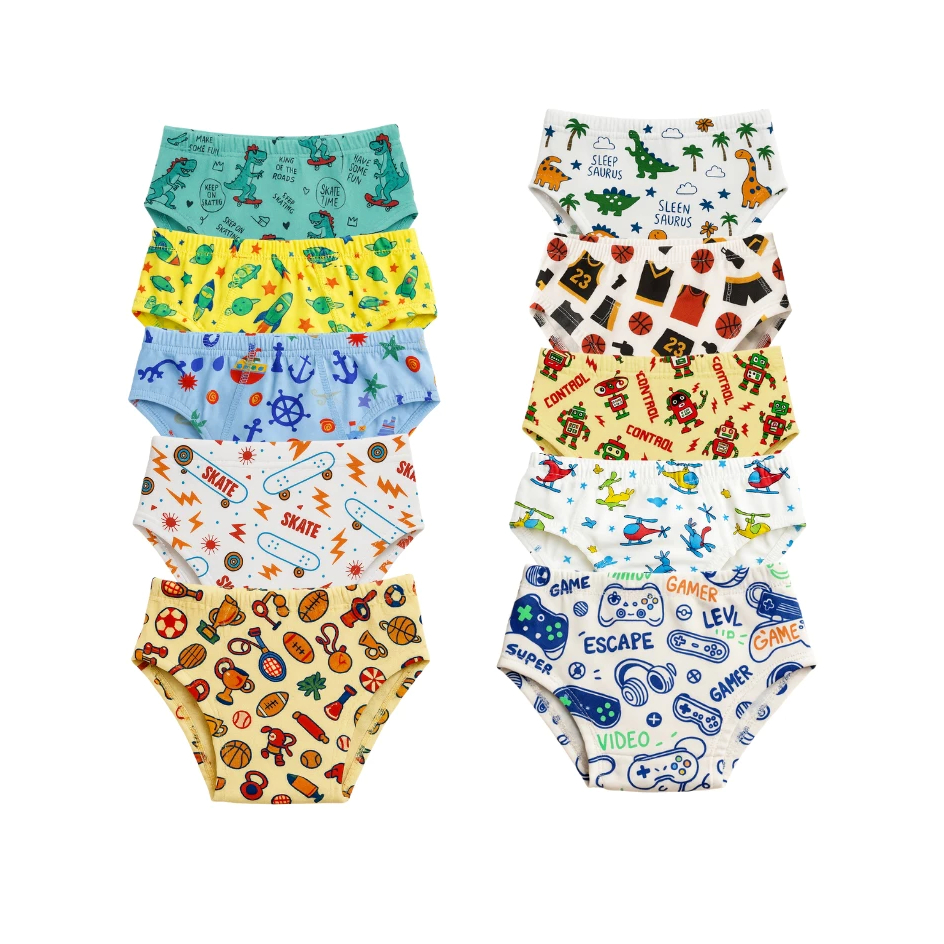 Kit Cueca Slip Infantil confortável de 3 a 7 anos meninos estampadas em Oferta na Shopee