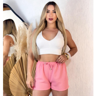 Short Duna Feminino Básico Leve Verão Atlético Leve... em Oferta na Shopee
