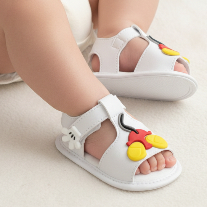 Sandália Chinelo Sapatinho de Bebê Recém Nascido Menino Personagem Conforto Calce Fácil