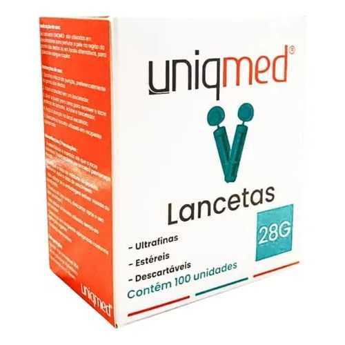 Lancetas 28g universal. Lanceta para lancetador - Uniqmed para Lancetador em Oferta na Shopee